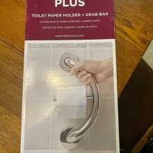 PLUS Toilet Paper Holder + Grab Bar