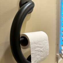 PLUS Toilet Paper Holder + Grab Bar