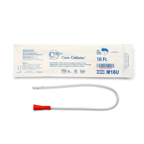 Standard Straight Tip Catheter  Male 16 FR 16" Box 30