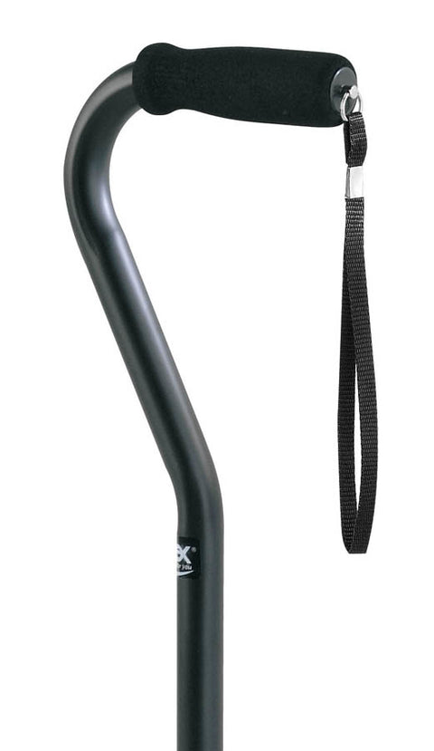 Carex Adjustable Offset Cushion Grip & Strap Black