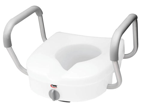 Carex 5" EZ Lock Raised Toilet Seat w/Adjustable Arms