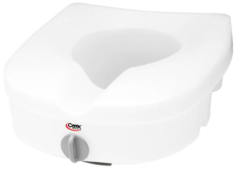 Carex 5" EZ Lock Raised Toilet Seat