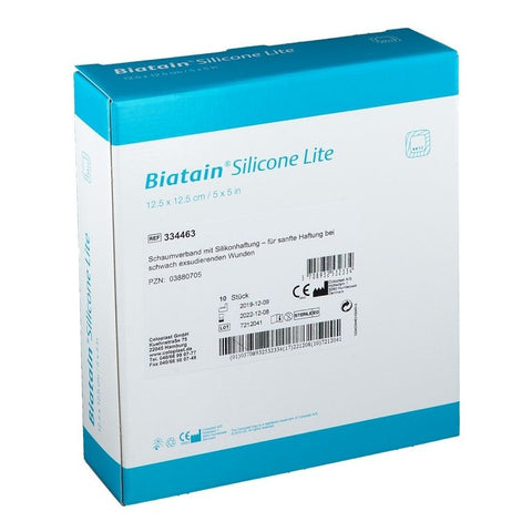 Coloplast Biatain Silicone Lite Foam Dressing 5in X 5in (12.5cm X 12.5cm)