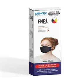 Dent-X Made in Canada N95 5 layers Foldable Earloop 10/bk