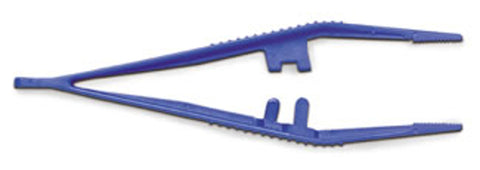 Disposable Large 5" Plastic Blue Forceps Tweezers 50/bx