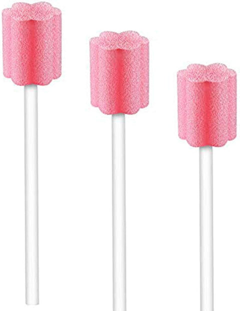 Disposable Toothettes Oral Care Swabs, Sponge Dental Swabsticks Unflavored Sterile for Mouth & Gum Cleaning 100 /bx