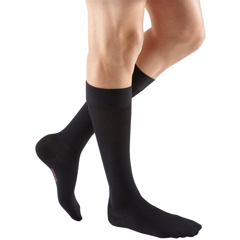 Mediven Plus 20-30 mmHg Knee High Extra Wide Silicone Band Black SZ 5