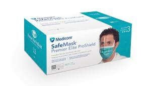Safemask Earloop Mask with Visor ASTM Level 3 25/bx
