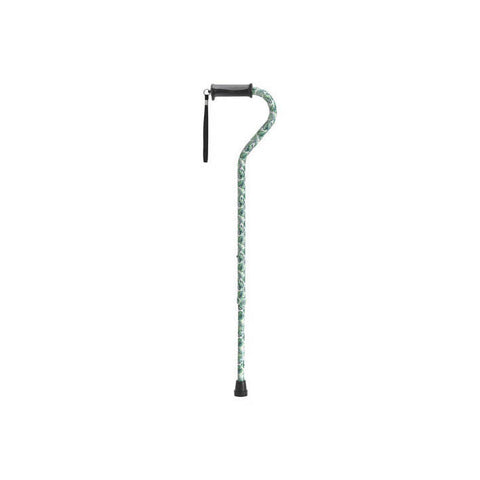 Drive Offset Cane w/Gel Grip Green Leaves 6/bx
