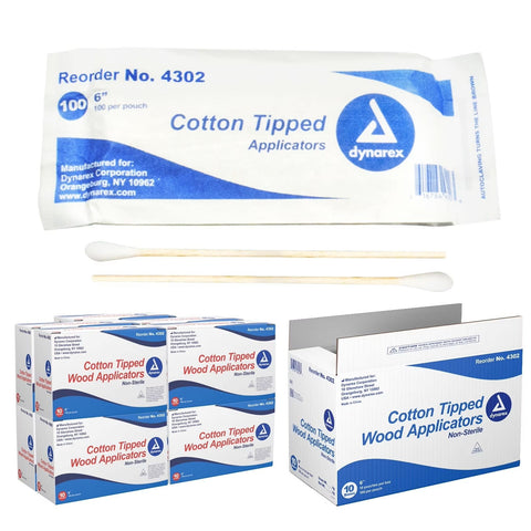 Cotton Tip Applicator 6" Non-Sterile Bx/1000