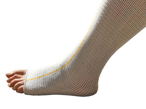 Compression Dynamics Edemawear Lymphedema Stockinet Medium Max Limb Circumference 75cm (30") Length 86cm (34") Foot To Groin Or Wrist To Shoulder, Yellow Stripe, Longitudinal Compression, Latex-Free