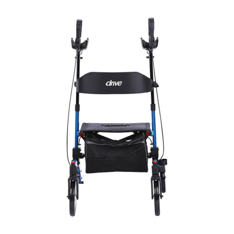 Drive Elevate Upright Walker with Seat Stand up Rollator for 300 lbs