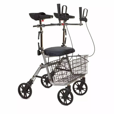 Evolution Evo Walker / Rollator with Arm Trough System Black - Upright Walker