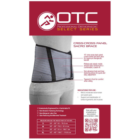 OTC Criss-Cross Panel Sacro Brace Unisex