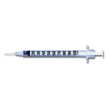 BD Microfine Lo-Dose Insulin Syringe w/Needle 28G x .5" 100/bx