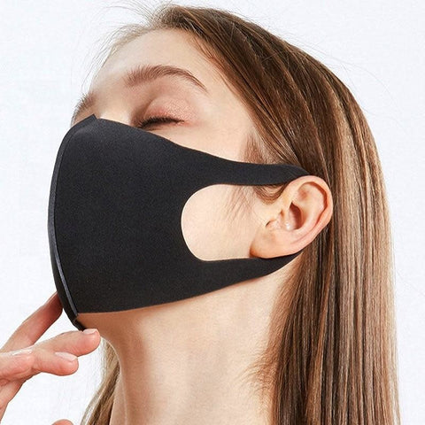 Reusable 1-Ply Cloth Face Mask  Black