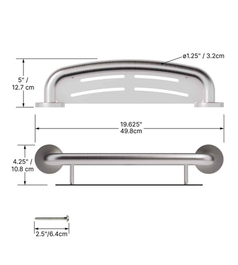 PLUS Shampoo Shelf + Grab Bar