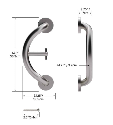 PLUS Towel & Robe Hook + Grab Bar