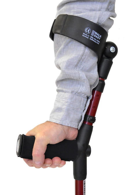WalkEasy Forearm Crutch Soft Grip Adjustable Full Cuff Adult Pair