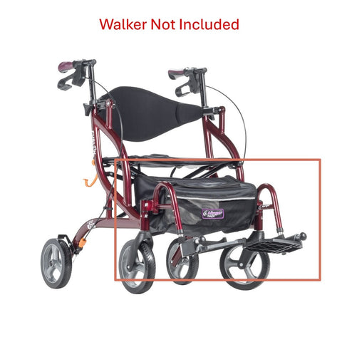 Footrest Assembly (L &R) for Airgo Fusion F18, F20 & F23 Side Folding Rollator and Transport Chair
