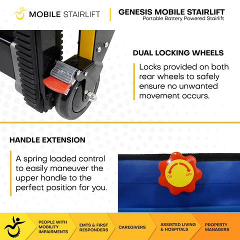 Genesis Mobile Stairlift Battery Powered & Portable Stair Wheelchair