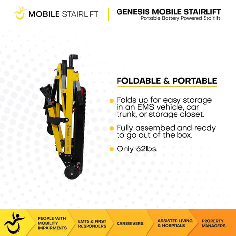 Genesis Mobile Stairlift Battery Powered & Portable Stair Wheelchair