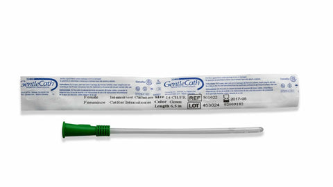 GentleCath™ Catheter Female PVC Intermittent 14Fr 16" 100/bx
