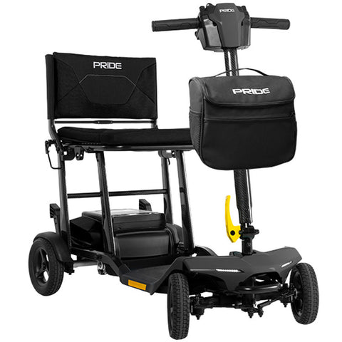Pride Go Go Super Portable Scooter Folds to A compact 12" Height  300 lb. weight capacity