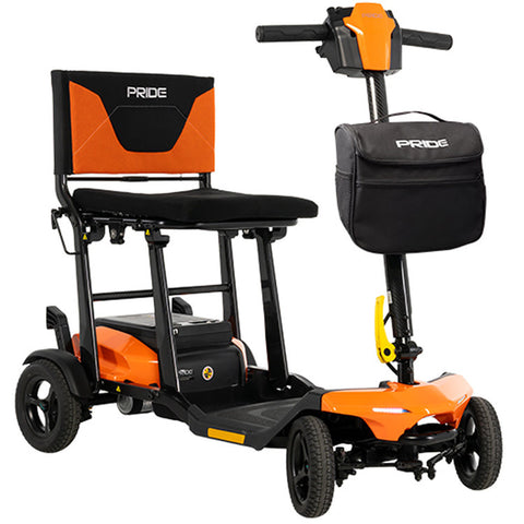 Pride Go Go Super Portable Scooter Folds to A compact 12" Height  300 lb. weight capacity
