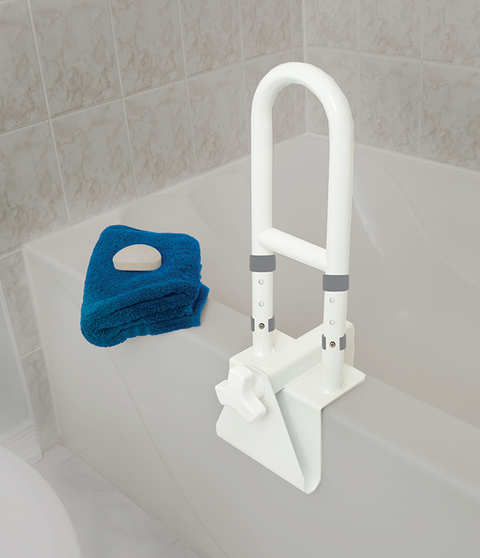 MOBB Height Adjustable Clamp on Bath /Tub Rail 14in - 17in Height