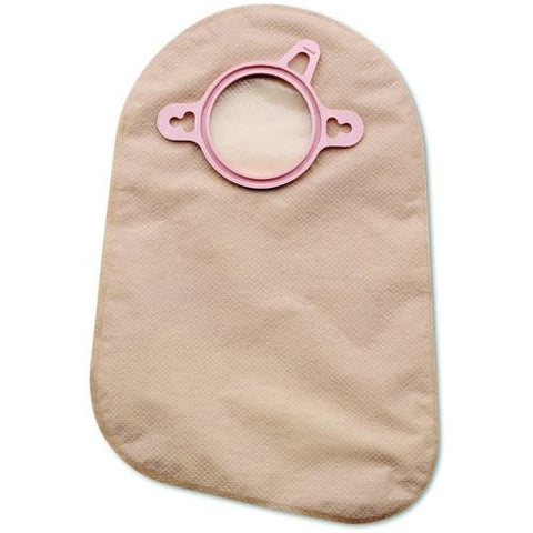 New Image Two-Piece Closed Ostomy Pouch - QuietWear Pouch Material Filter Beige QuietWear Fabric 1-3/4'' 1-3/4'' 30/Box