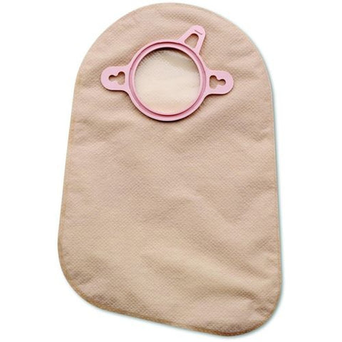 New Image Two-Piece Closed Ostomy Pouch - QuietWear Pouch Material Filter Beige QuietWear Fabric 1-3/4'' 1-3/4'' 30/Box
