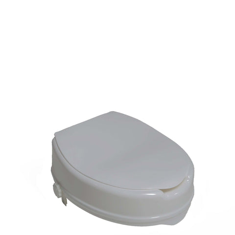 PCP Molded Raised Toilet Seat with Lid Height 4" for Elongated