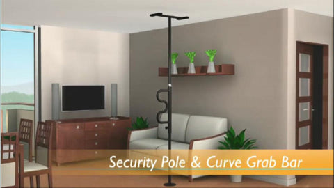 Stander Security Pole & Curve Grab Bar 300lbs