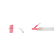 BD Saf-T-Intima Iv Catheter with Wings 20gx1" Prn Adapter And Tubing Sterile Pink 25/Bx