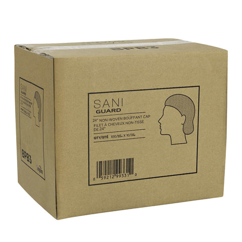 Sani Guard White Bouffant Cap 1000/bx