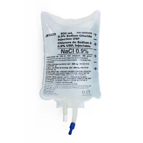 Baxter Normal Saline 0.9% Sodium Chloride Injection Solution USP IV/Bags