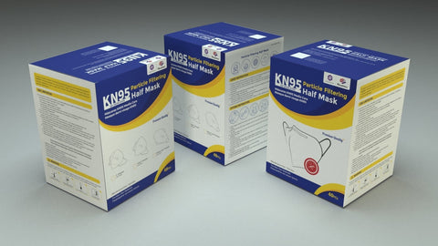 KN95 Protective Face Mask Ear Loop and Ear Savers 40/bx