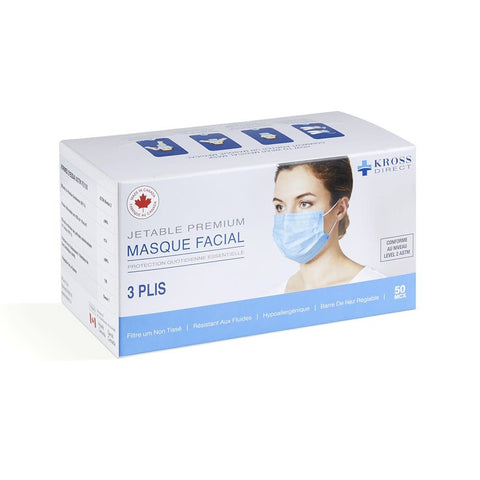 Kross Level 2 ASTM Medical Face Masks Anti-Fog 50/bx