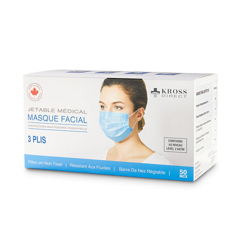 Kross Level 2 ASTM Medical Face Masks 50/bx