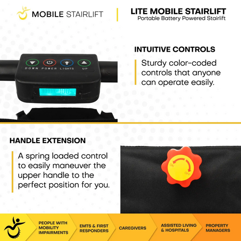LITE Mobile Stairlift Battery Powered & Portable Stair Wheelchair