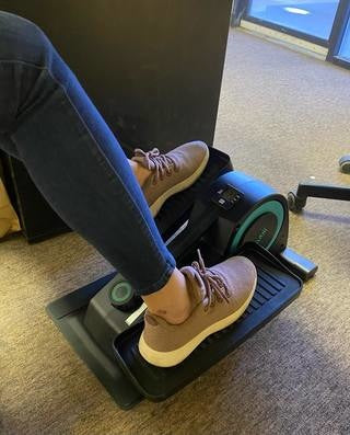 Cubii Jr. Compact Seated Elliptical with Built-in Display Monitor and Non-slip Mat