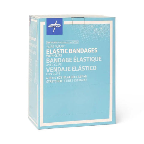 Sure-Wrap Elastic Tensor Bandage with Clips 10/bx
