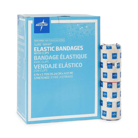 Sure-Wrap Elastic Tensor Bandage with Clips 10/bx