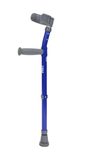 WalkEasy Forearm Crutch Half Cuff Blue Pediatric Pair