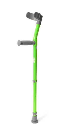 WalkEasy Forearm Crutch Half Cuff Black Youth Pair