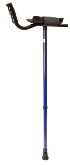 Adult Platform Crutch with Velcro Sleeve Black
