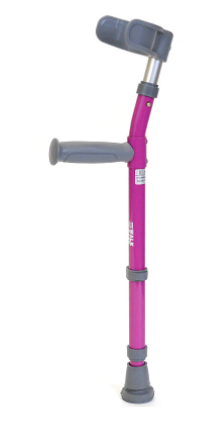 WalkEasy Forearm Crutch Half Cuff Red Toddler Pair