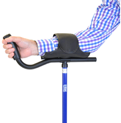 Adult Platform Crutch with Velcro Sleeve Black
