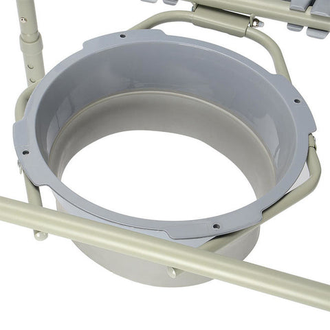 Drive Deluxe Steel Stationary Deep Seat Commode 350lbs